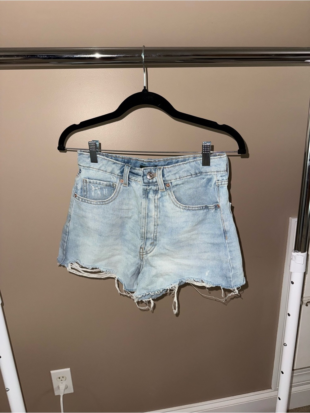 wild fable Light Wash Distressed Denim Cutoff Shorts